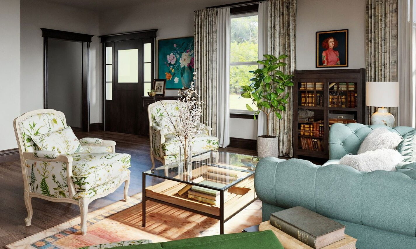 Eclectic Parlor Room with Vintage Piano