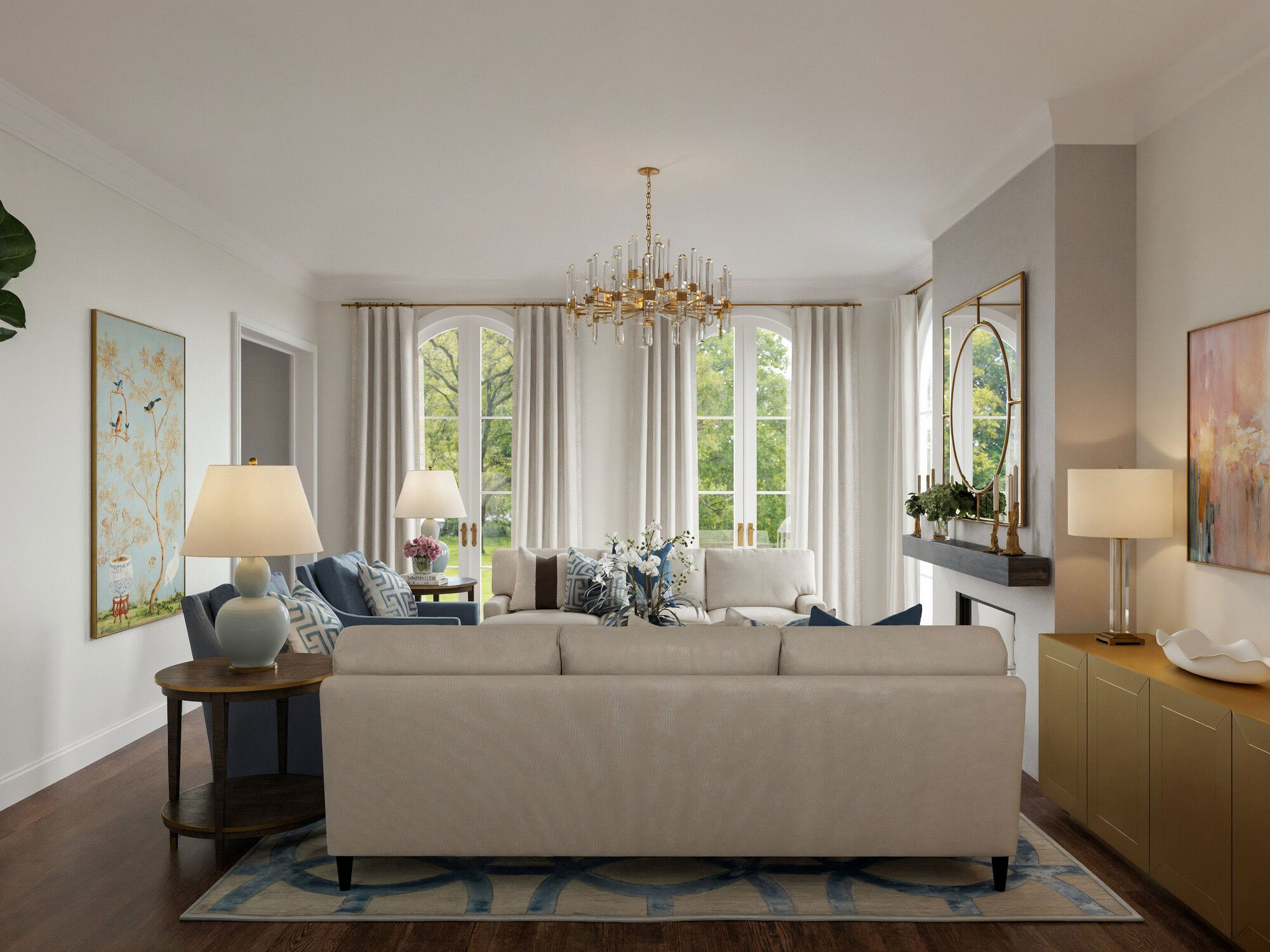 Online Designer Living Room 3D Model 3