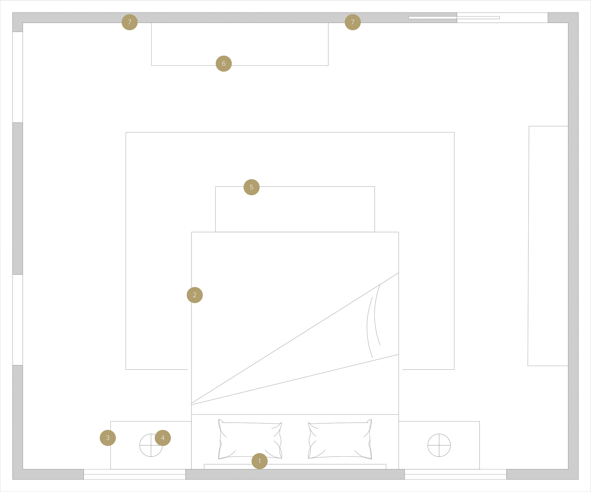 Online Designer Bedroom Floorplan