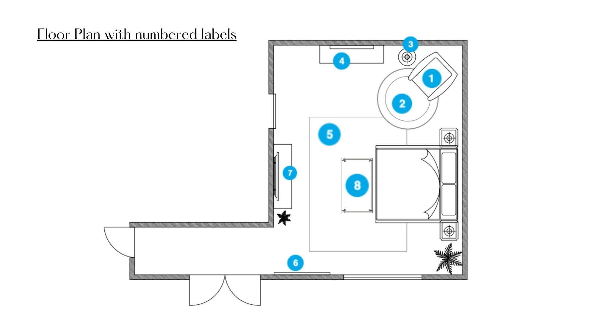 Plano del Dormitorio del Diseñador en Línea