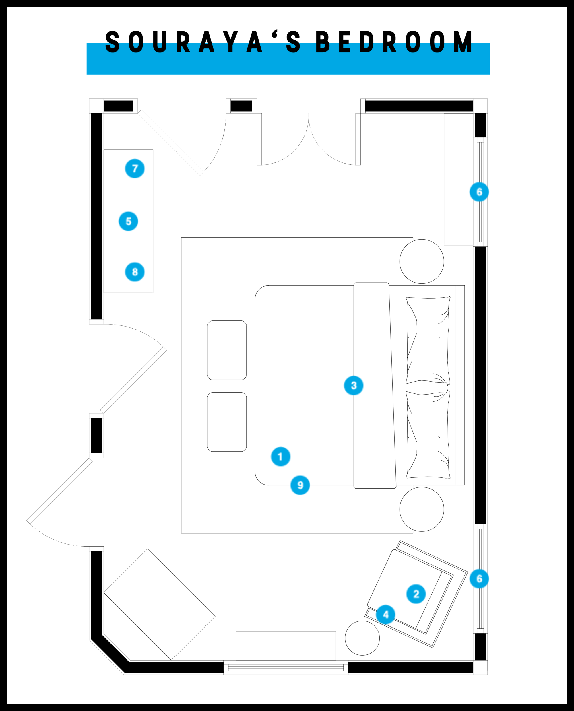 Online Designer Bedroom Floorplan