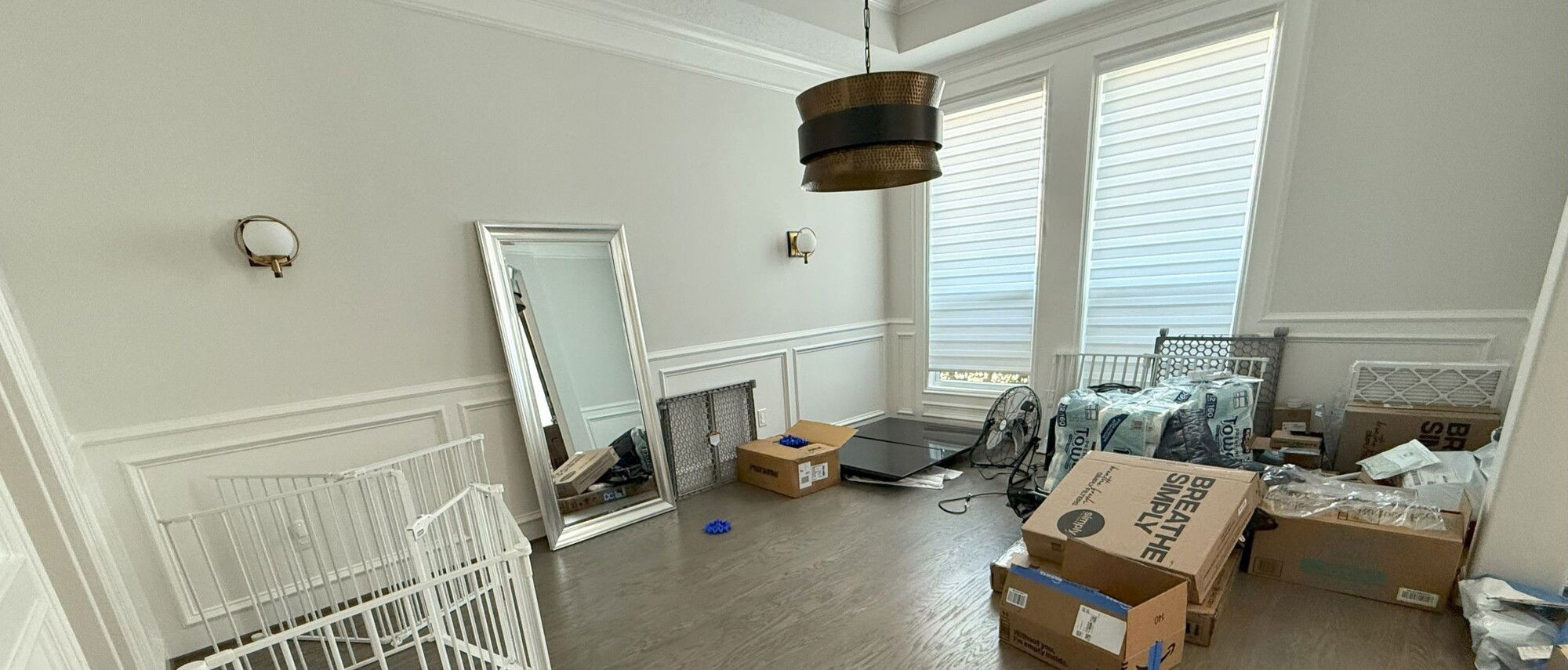 Luxe Contemporary Dining Room Transformation- Before Photo