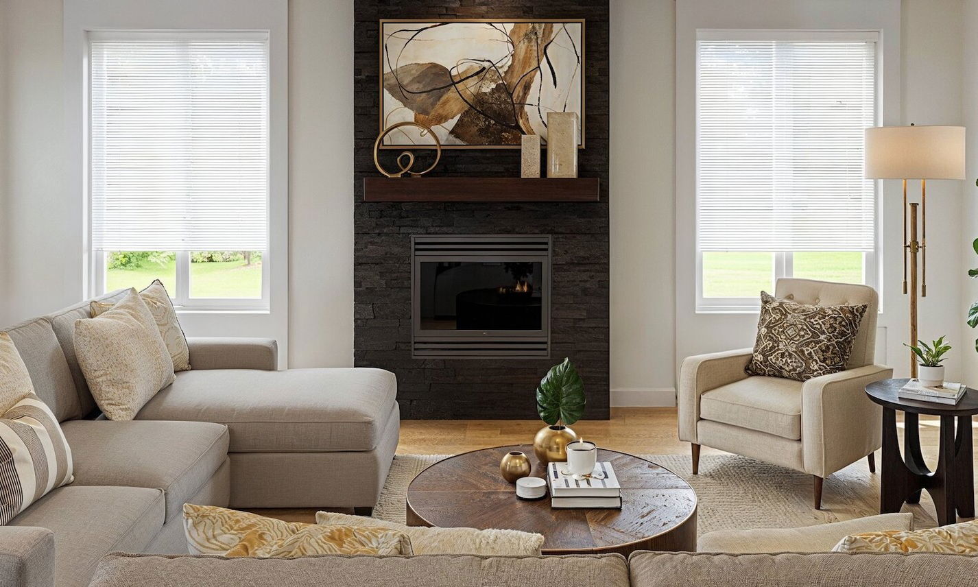 Glam & Chic Living and Dining Interior Design by top Kent interior designers