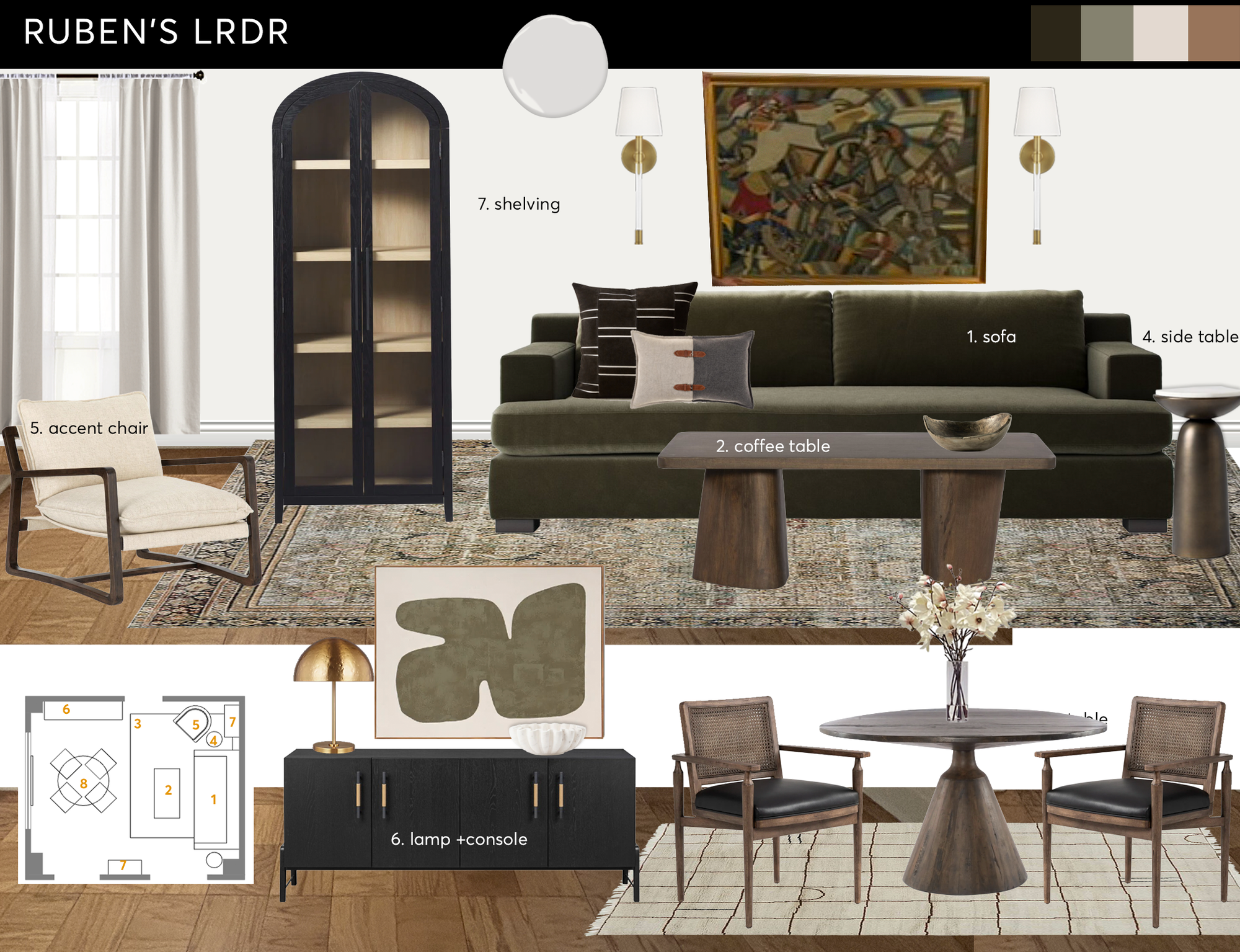 Online Designer Combined Living/Dining Interior Design Ideas