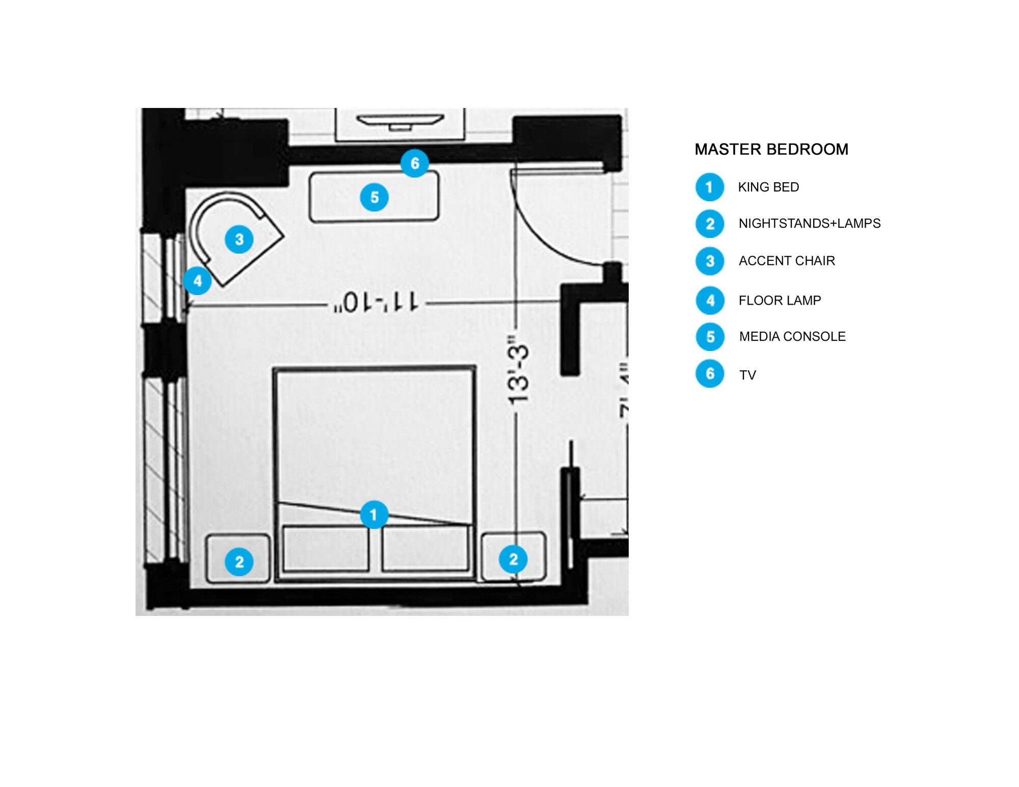 Online Designer Bedroom Floorplan