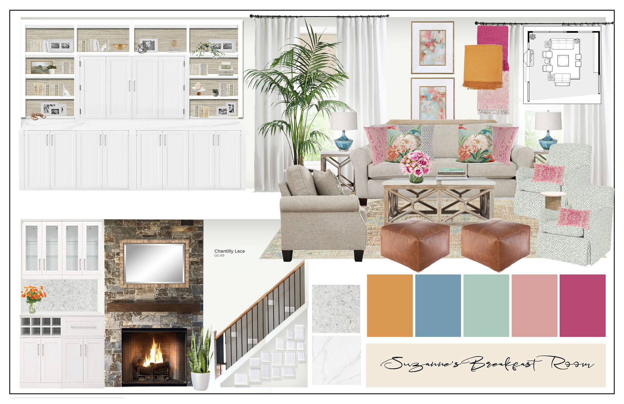 Online Designer Combined Living/Dining Interior Design Ideas