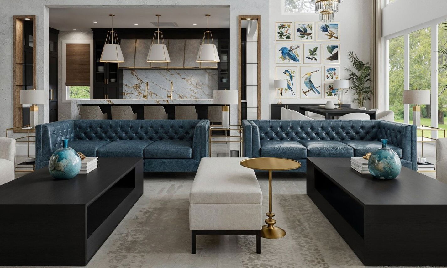 Luxury Living & Dining Room Design by interior designers in Port St. Lucie, Florida