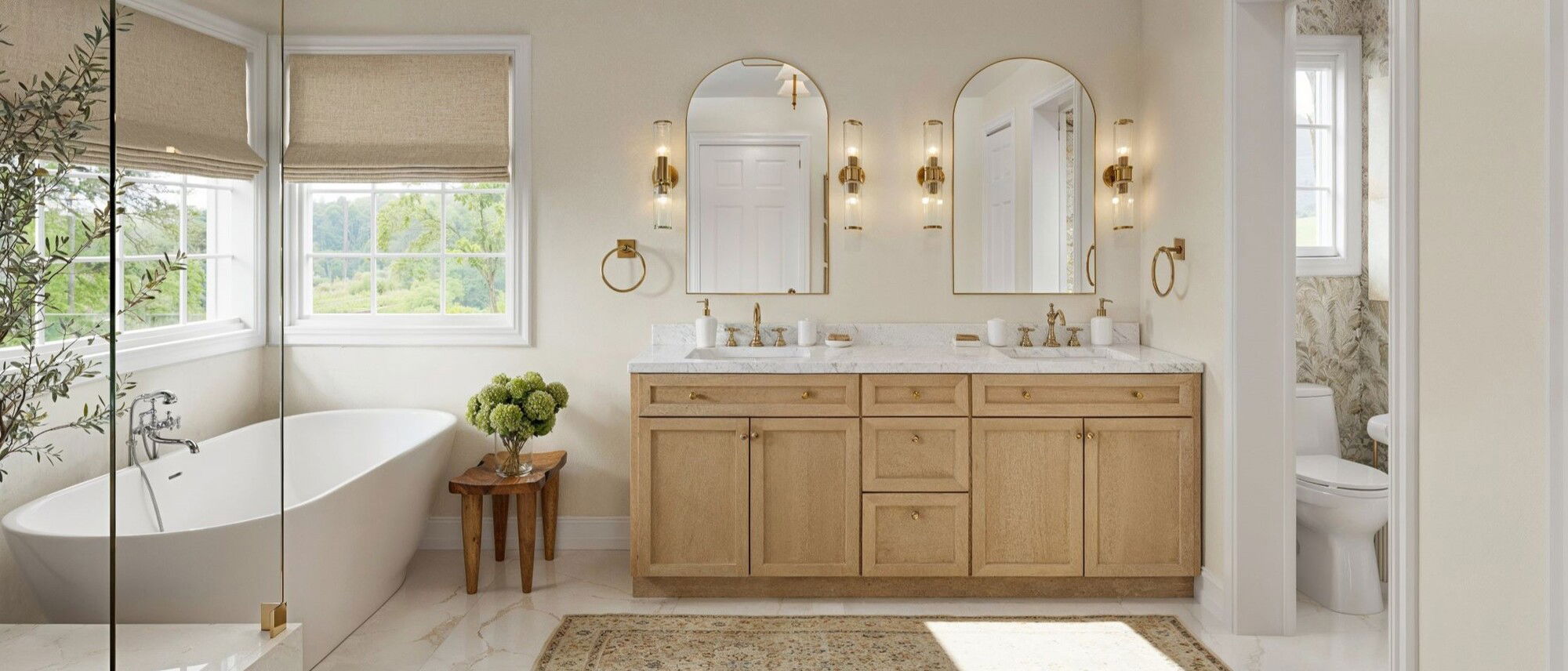 Vintage Coastal Bathroom Remodel by top Cary interior designers