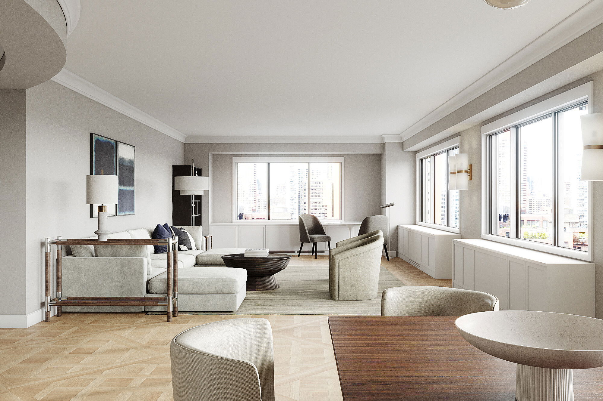 Online Designer Combined Living/Dining 3D Model 3