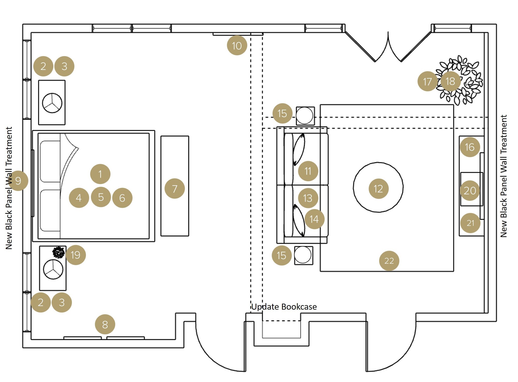 Online Designer Bedroom Floorplan