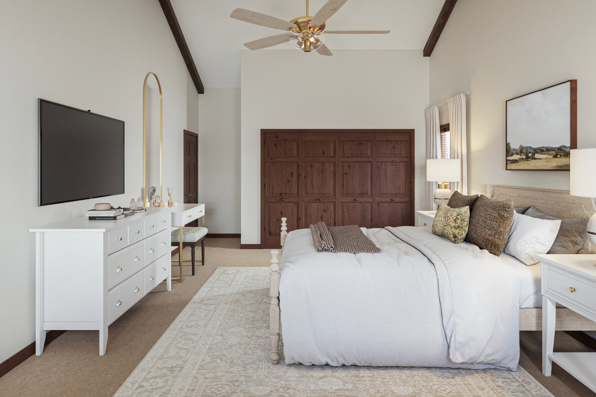 Online Designer Bedroom 3D Model thumbnail2