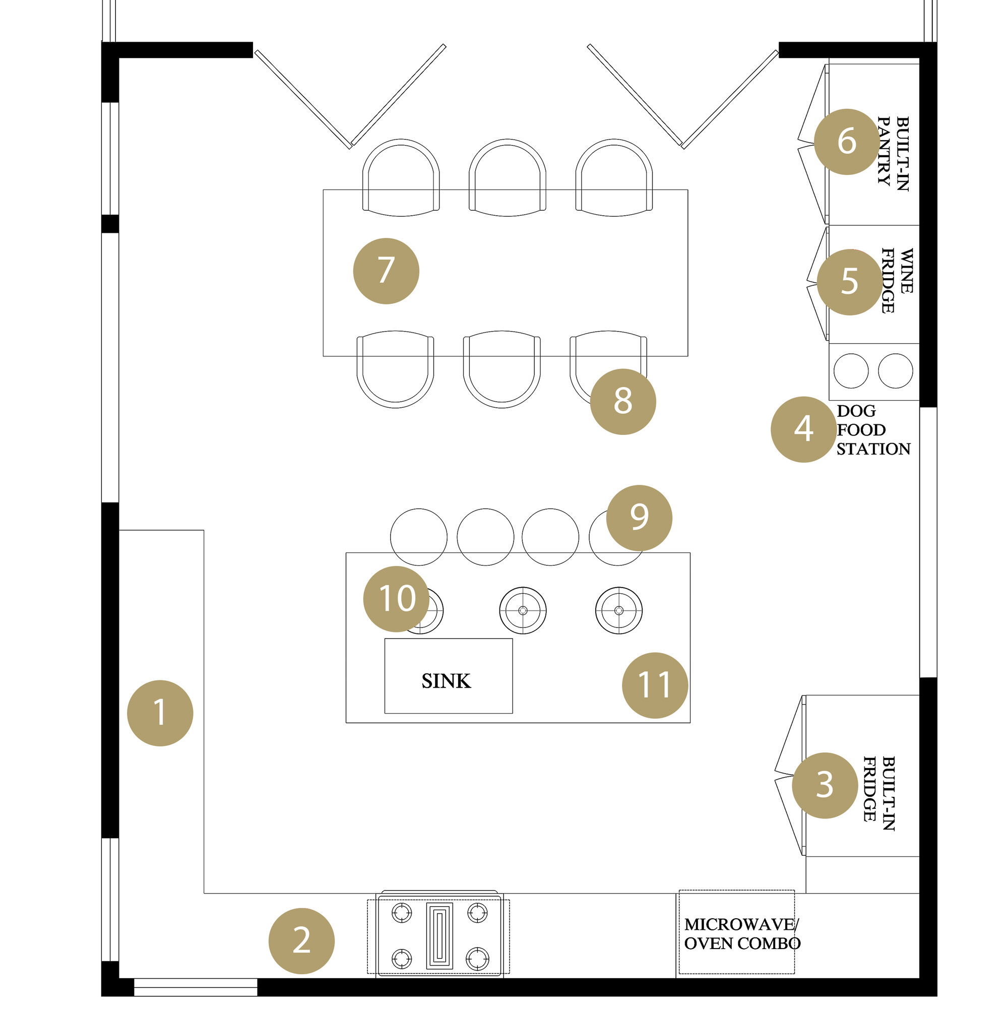 Online Designer Kitchen Floorplan