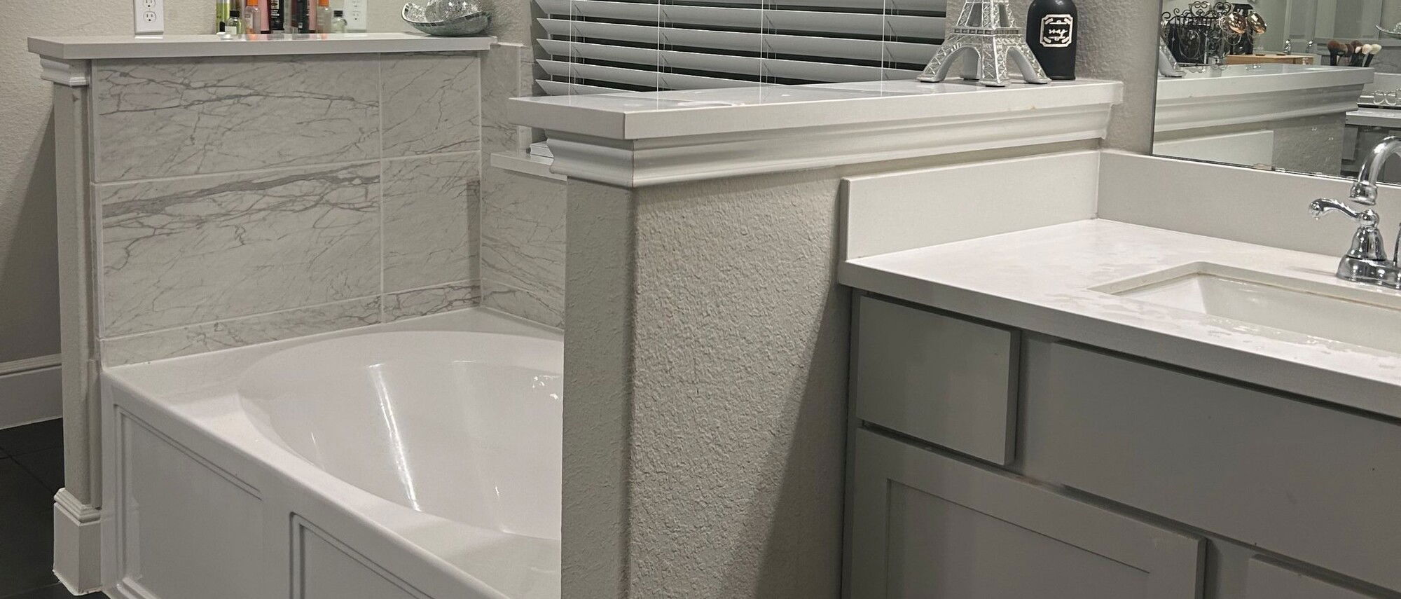 Sleek & Moody Bathroom Design with Natural Vibes- Before Photo