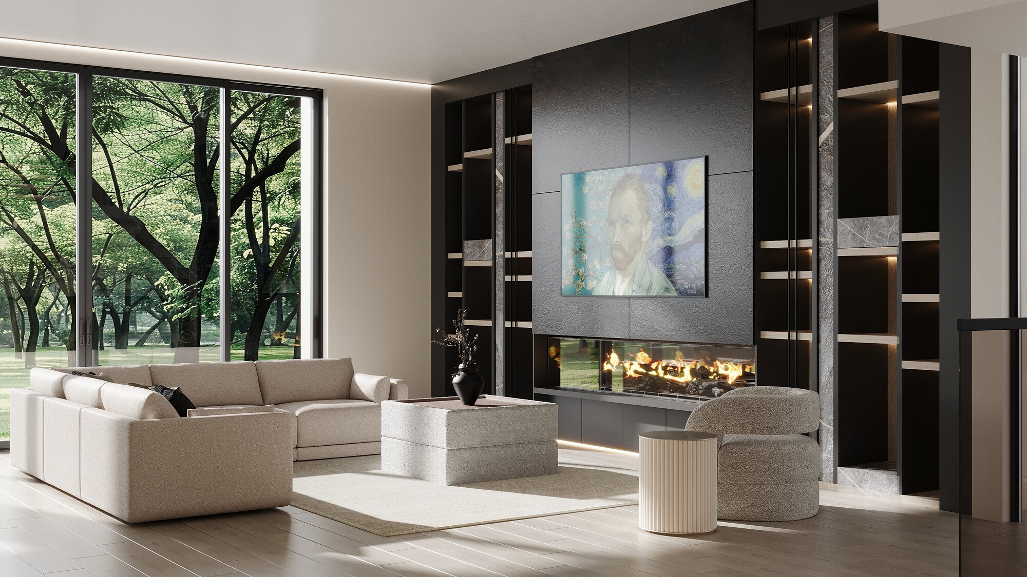 Online Designer Combined Living/Dining 3D Model 2