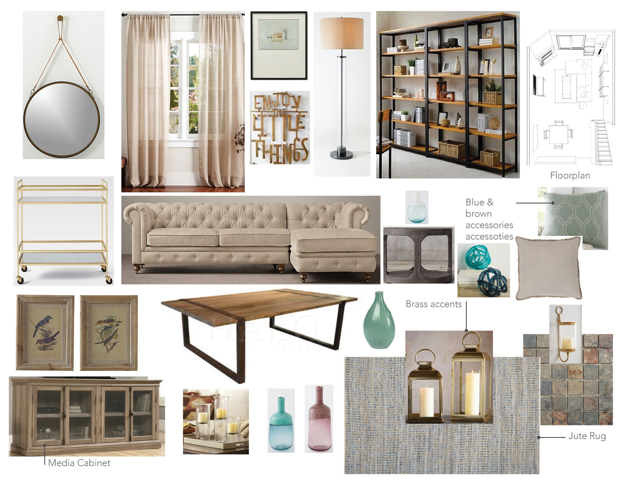 Ideas de diseño interior para sala de estar de diseñador en línea