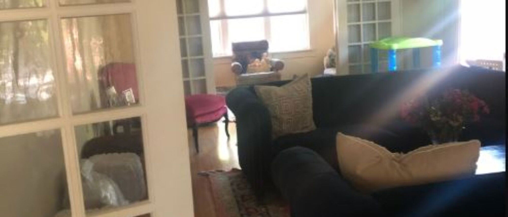 Glamorous Gold-Accented Living Room Design- Before Photo