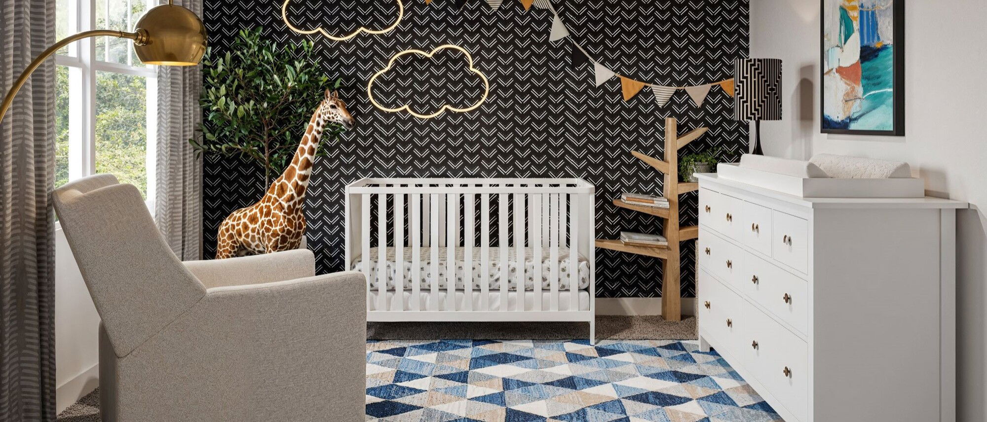 Fresh Eclectic Bedroom & Nursery Design by affordable Greeley interior designers