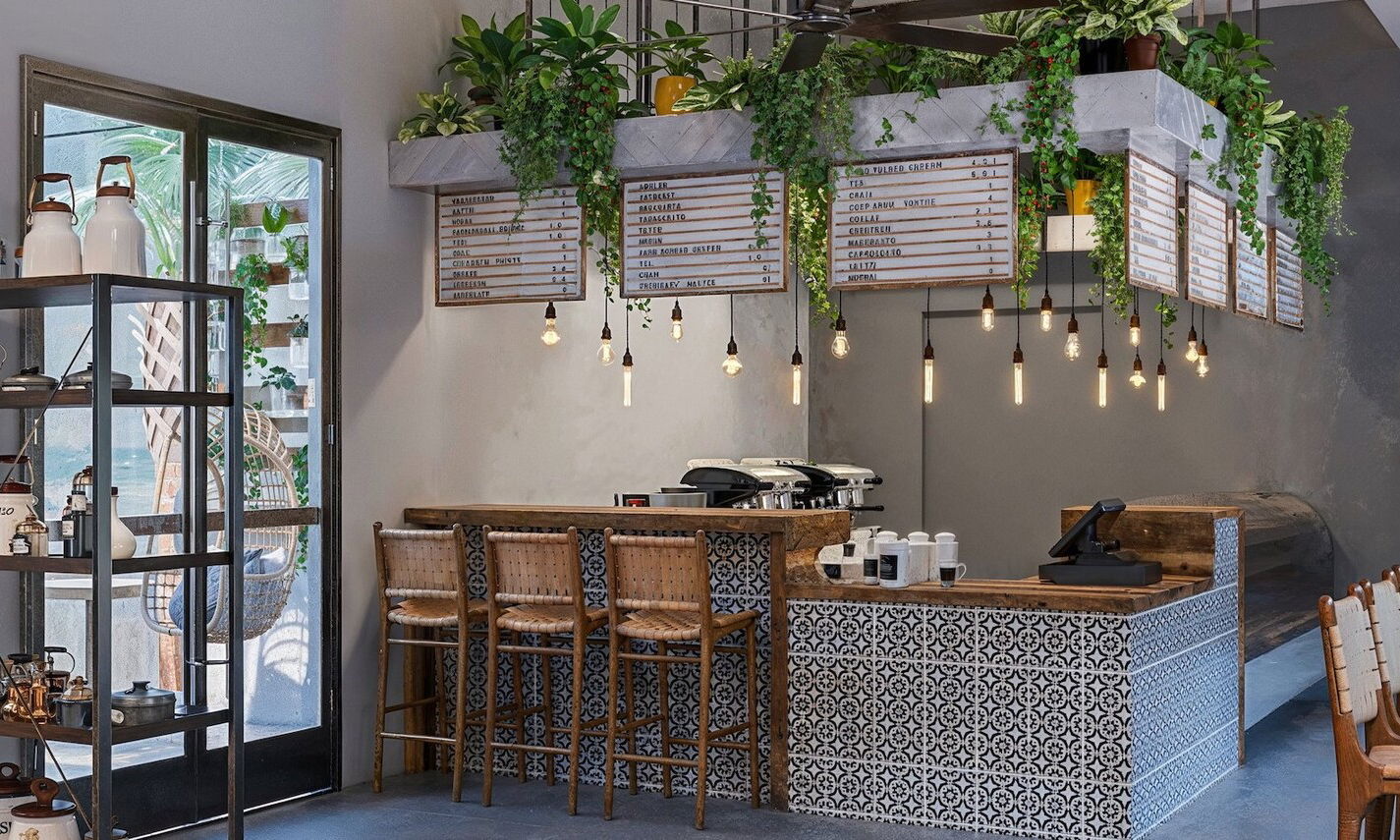 Coffee Shop With Biophilic Design