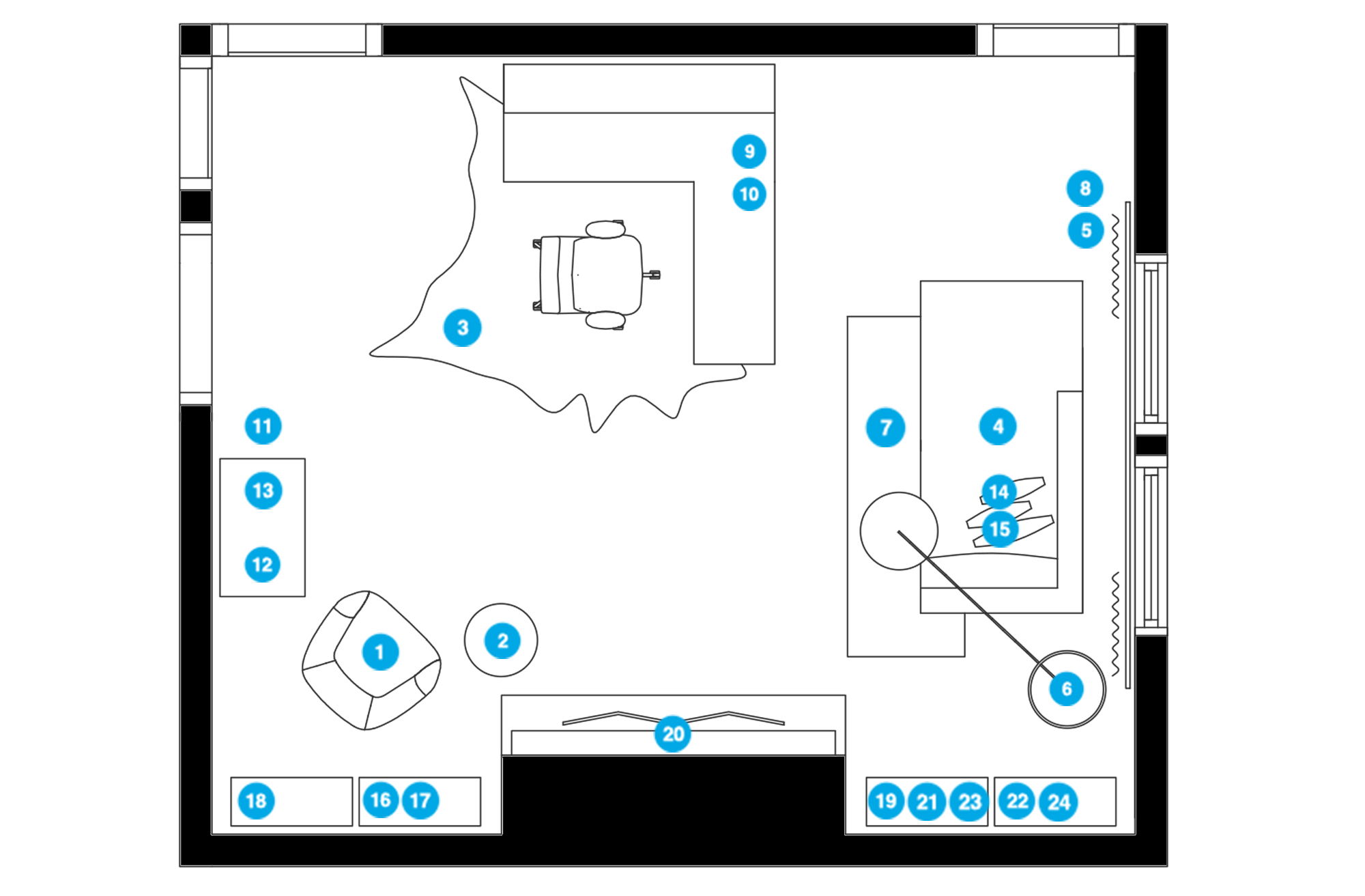 Plano de hogar/oficina pequeña del diseñador en línea