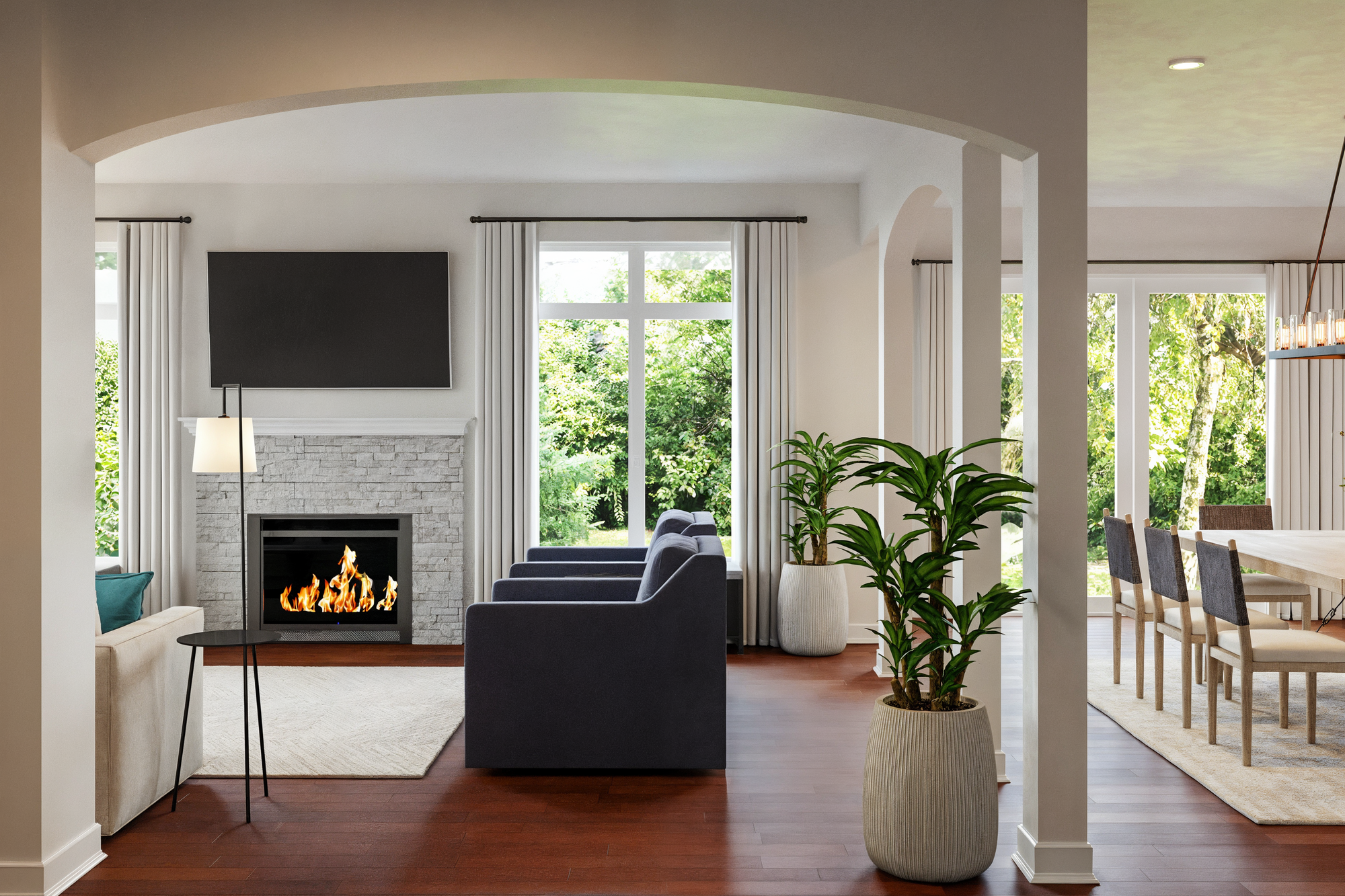 Online Designer Combined Living/Dining 3D Model 4