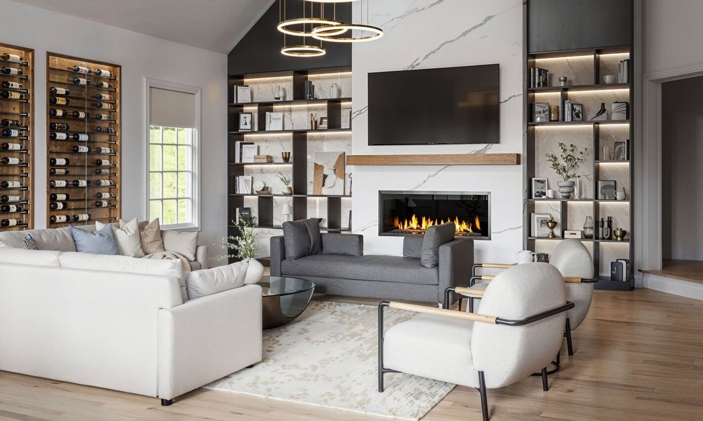 Modern, Fresh & Comfortable Living Room Design by top Bridgeport interior designers