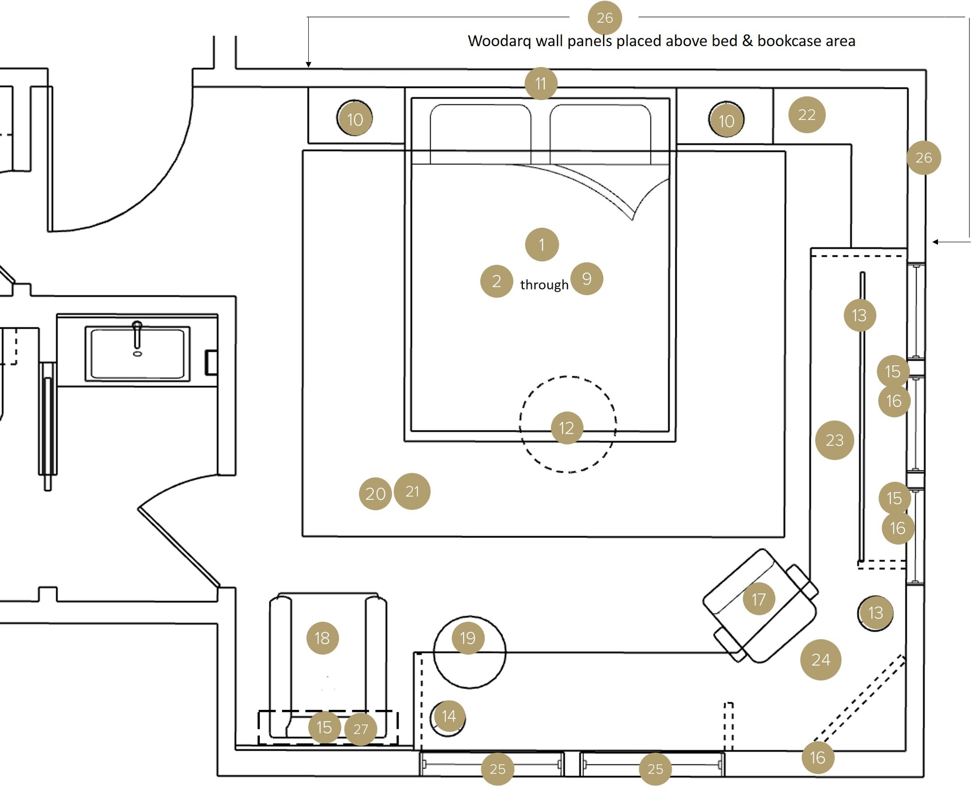 Online Designer Bedroom Floorplan