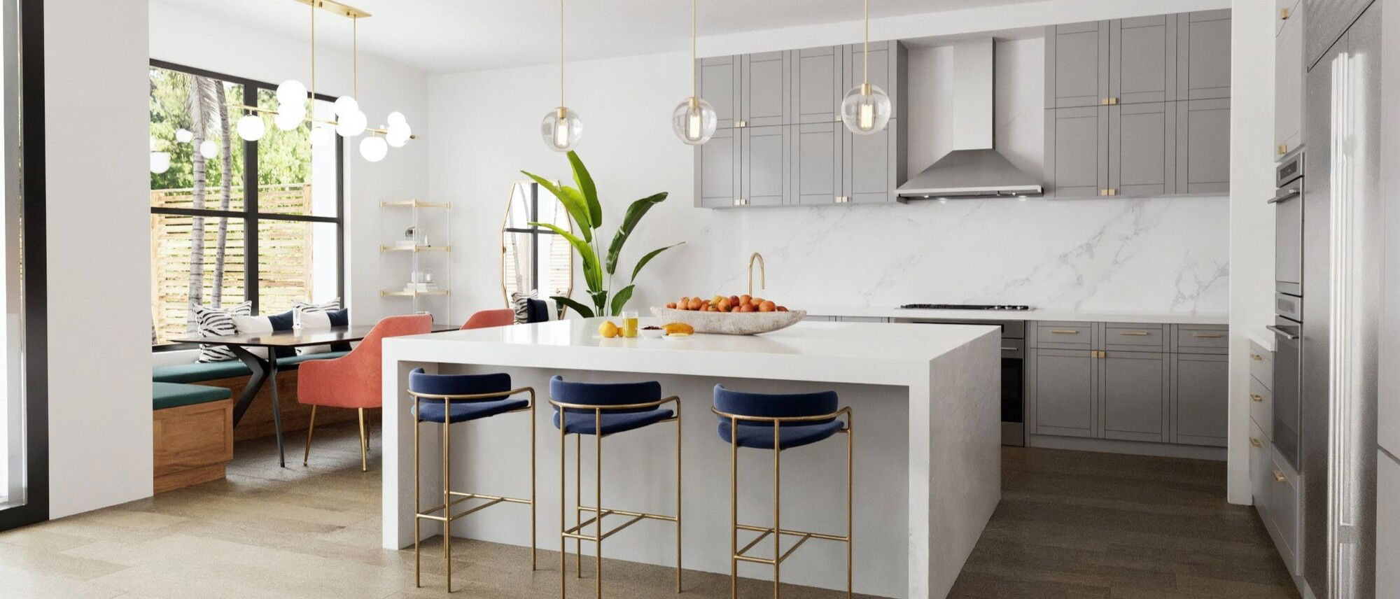 Light and Classy Kitchen Renovation by affordable Winnetka interior designers