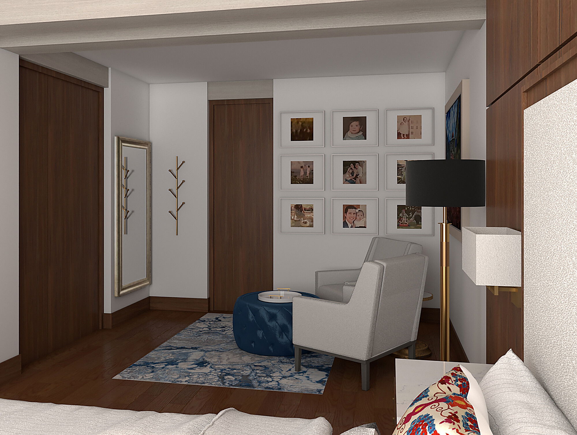 Online Designer Bedroom 3D Model 4