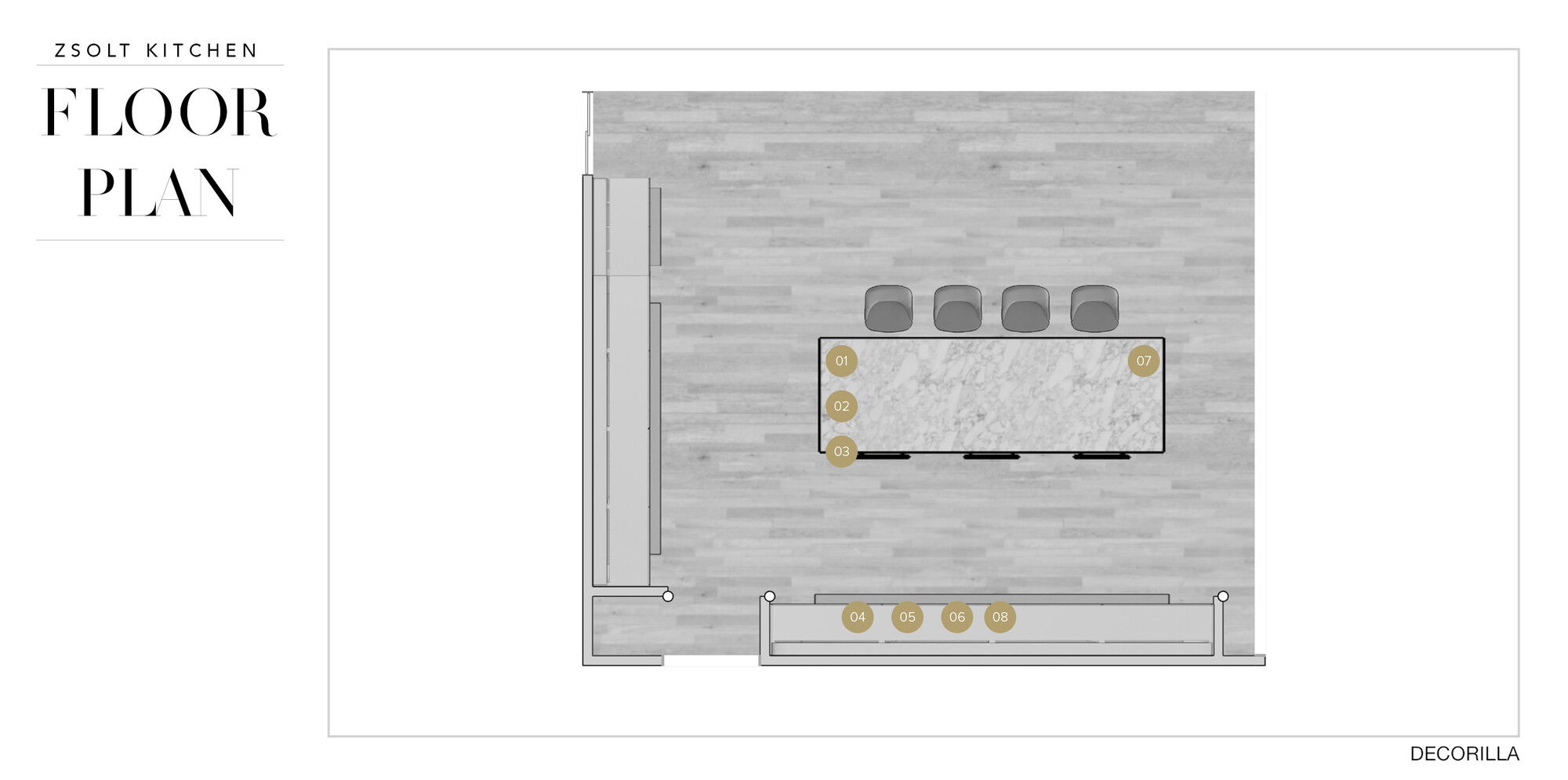Online Designer Kitchen Floorplan