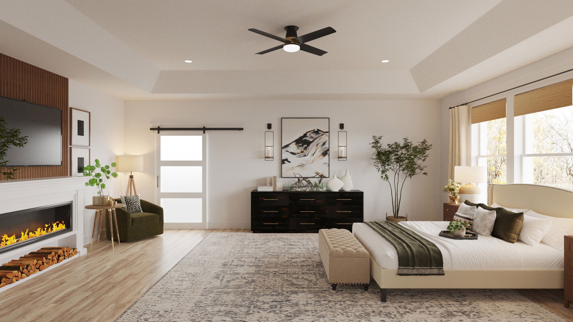 Online Designer Bedroom 3D Model 3