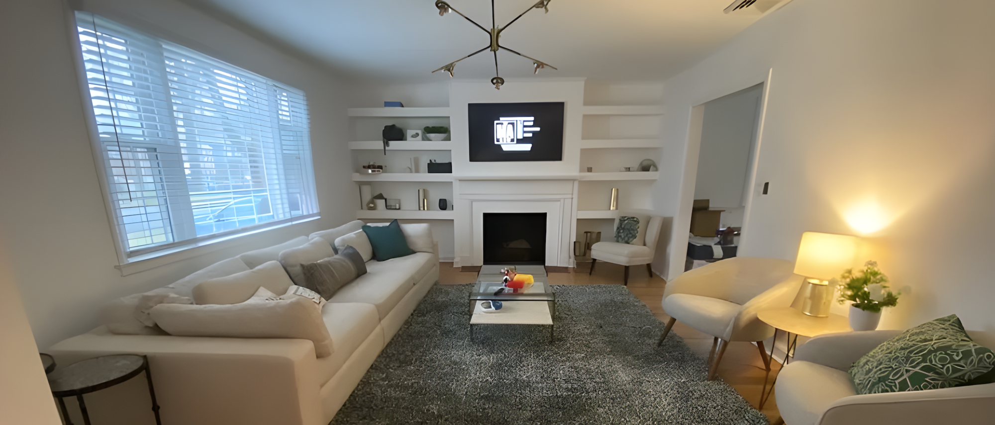 Fresh & Comfortable Family Room Design- Before Photo