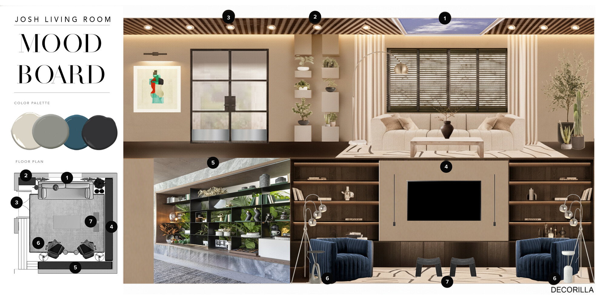 Online Designer Living Room Interior Design Ideas