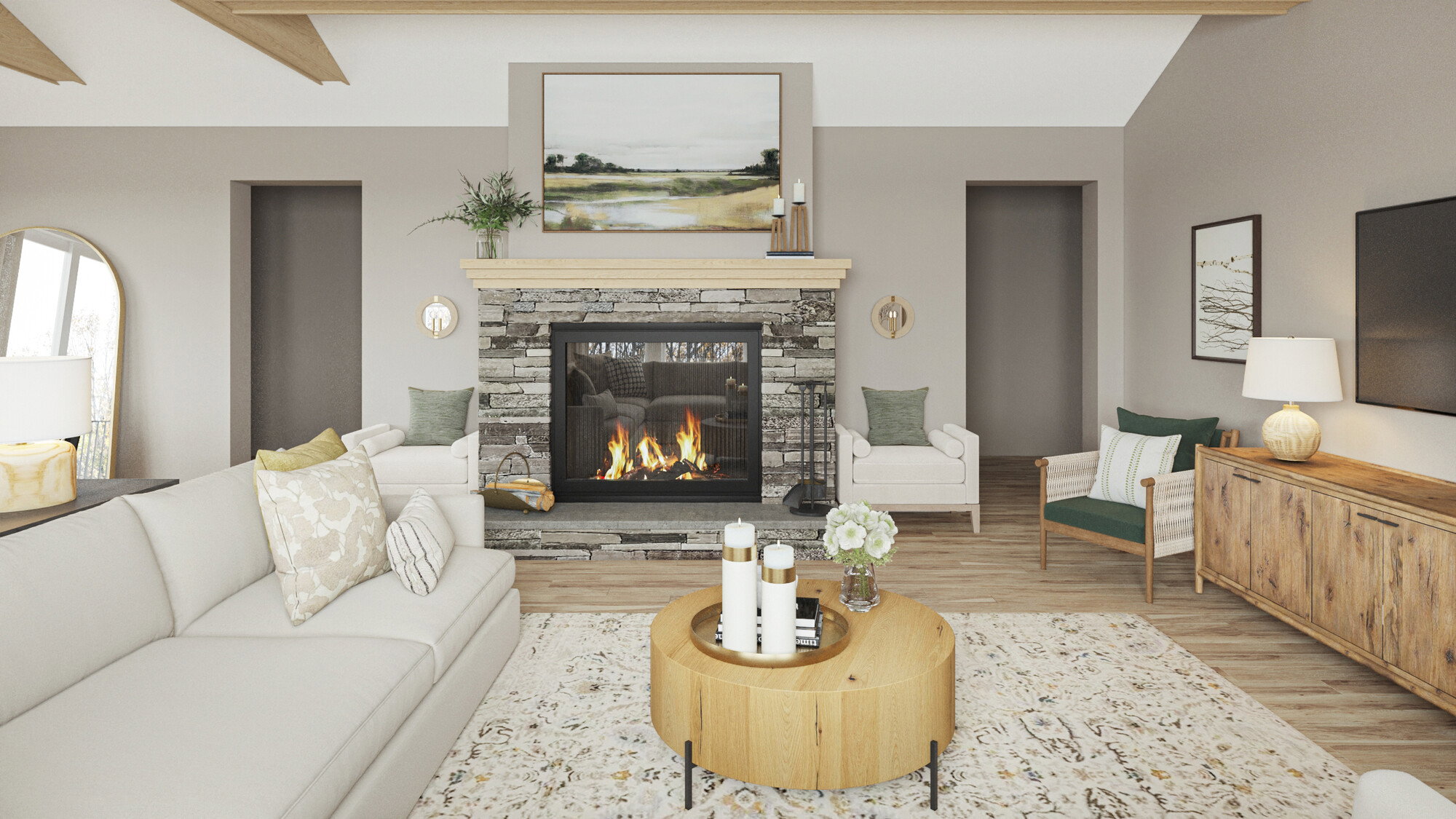 Online Designer Combined Living/Dining 3D Model 2