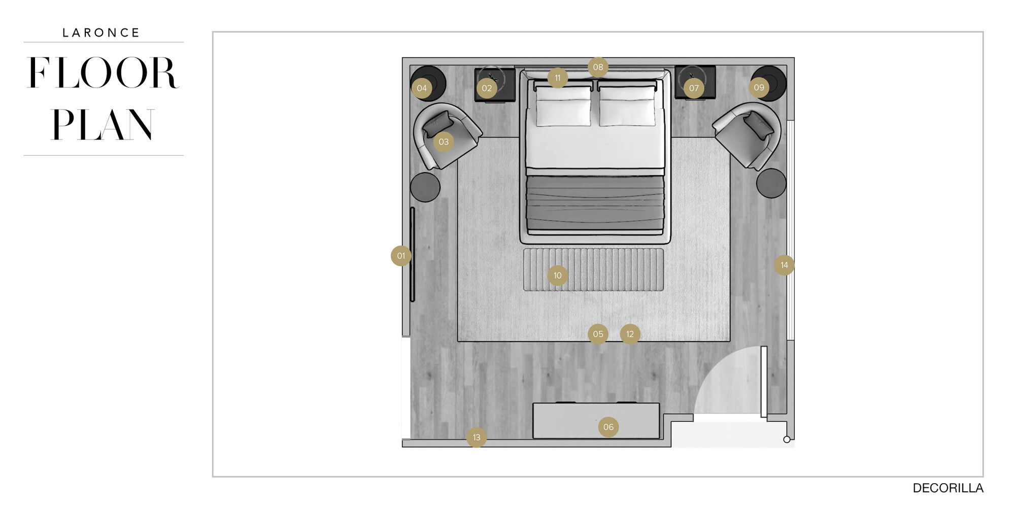 Online Designer Bedroom Floorplan