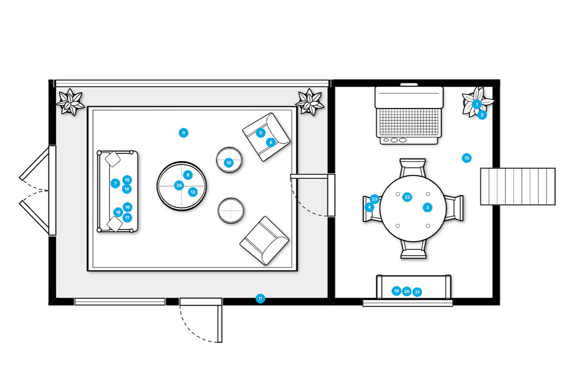 Online Designer Patio Floorplan