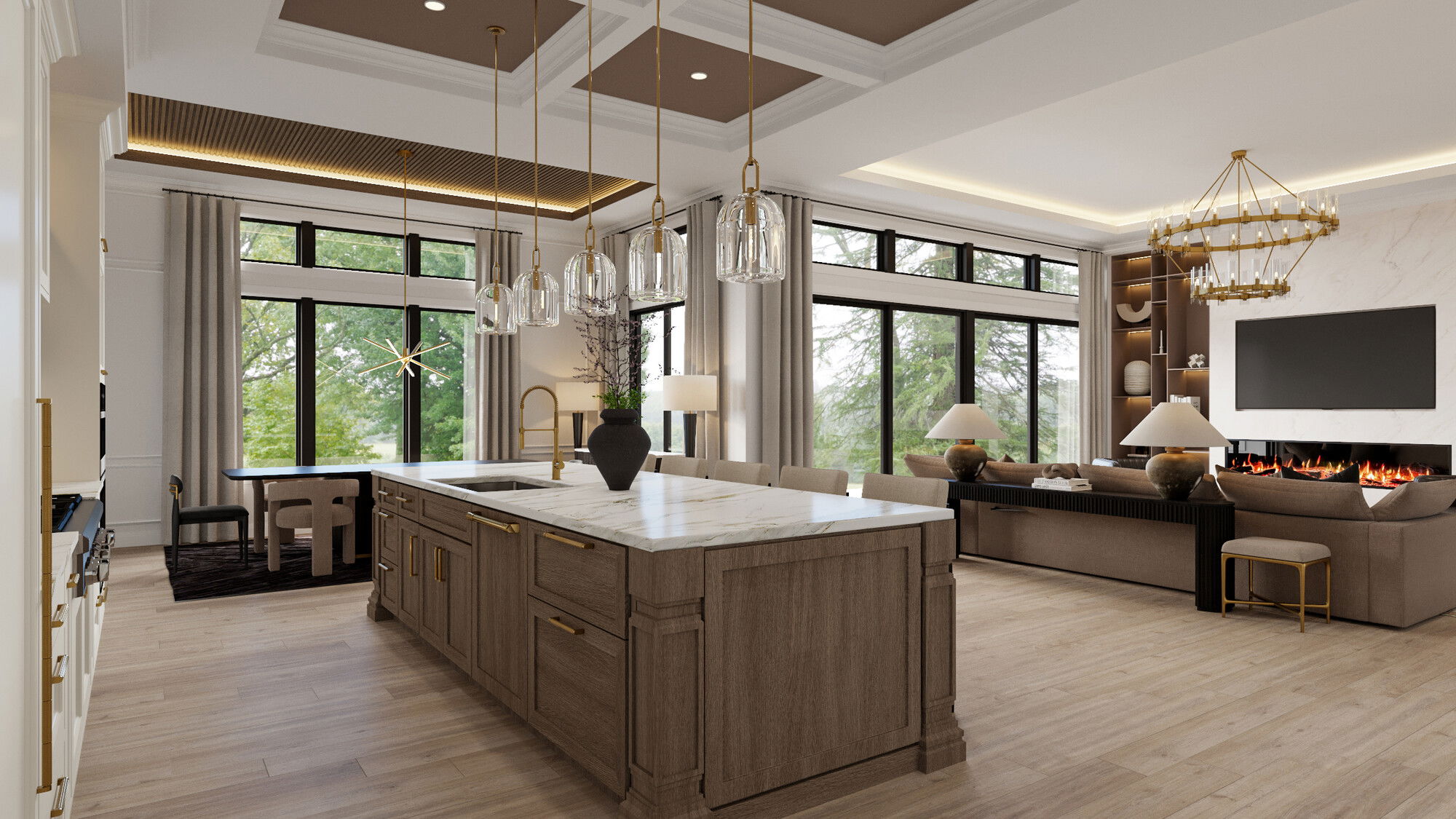 Online Designer Combined Living/Dining 3D Model 5