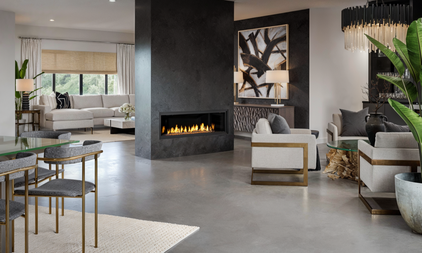 Modern Elegant Living/Dining and Kitchen Design by top San Diego interior designers