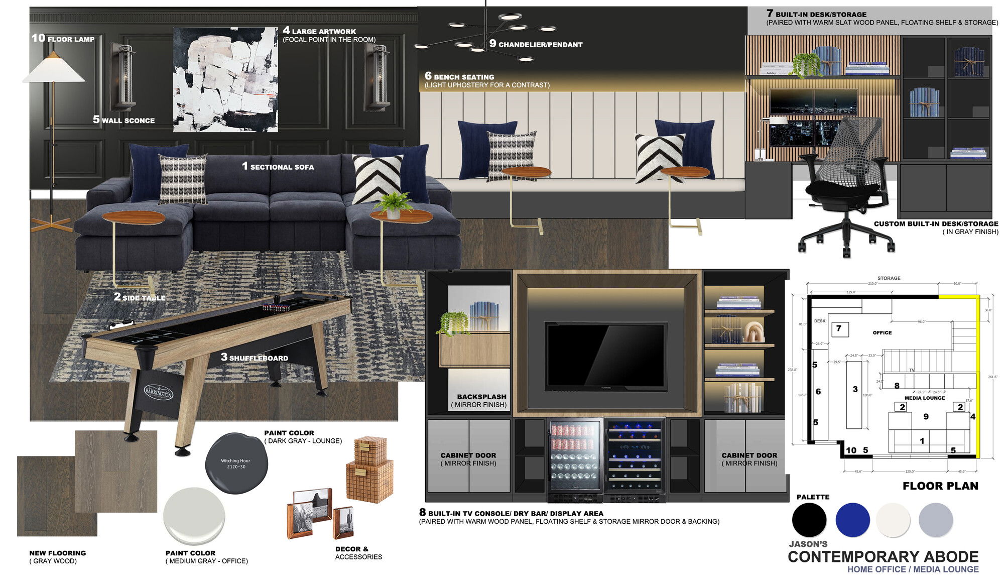 Ideas de diseño interior para hogar/oficina pequeña en línea