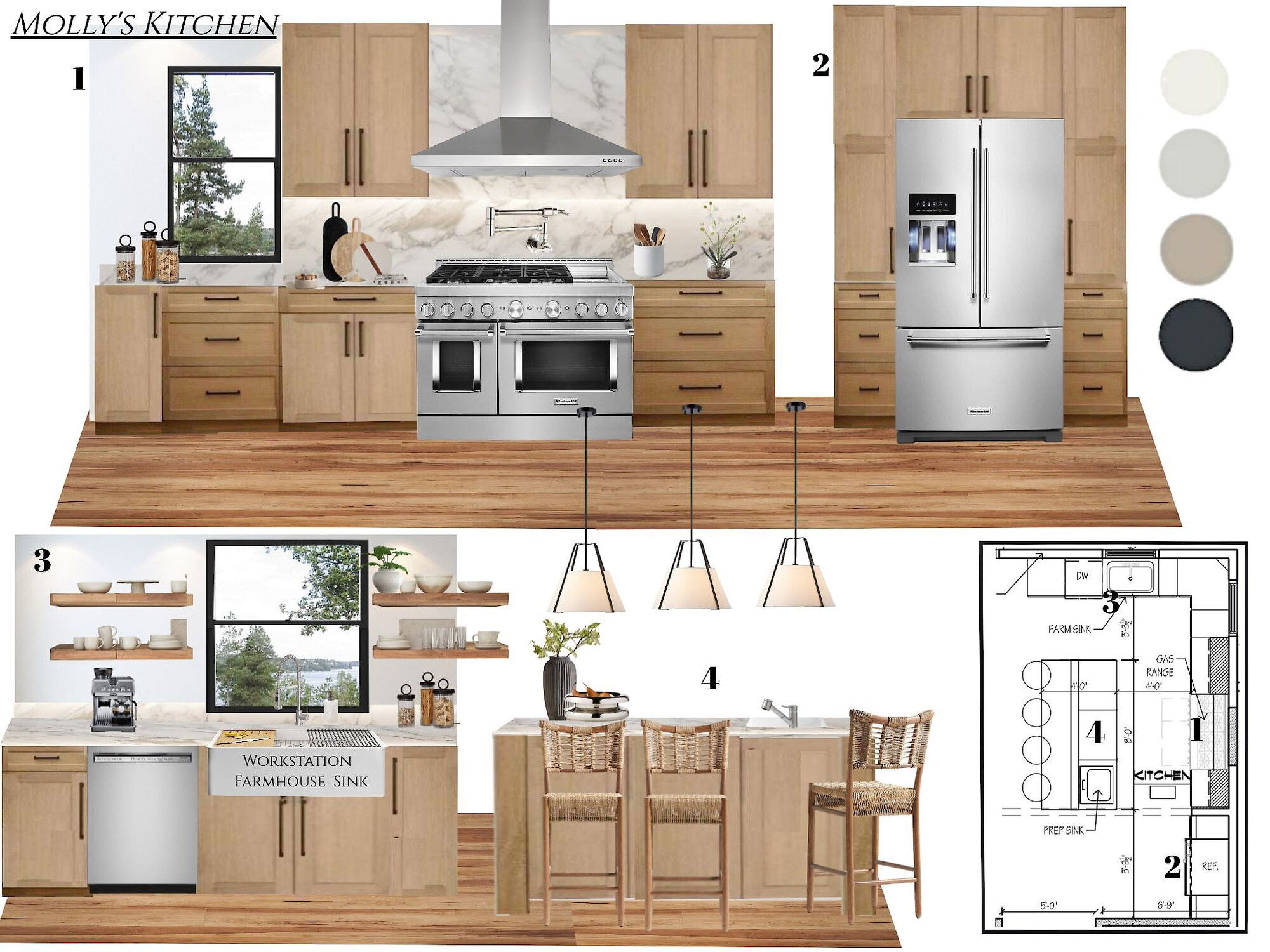 Elegant Transitional Rustic & Chic Home Design Kamila A. Moodboard 2 thumb