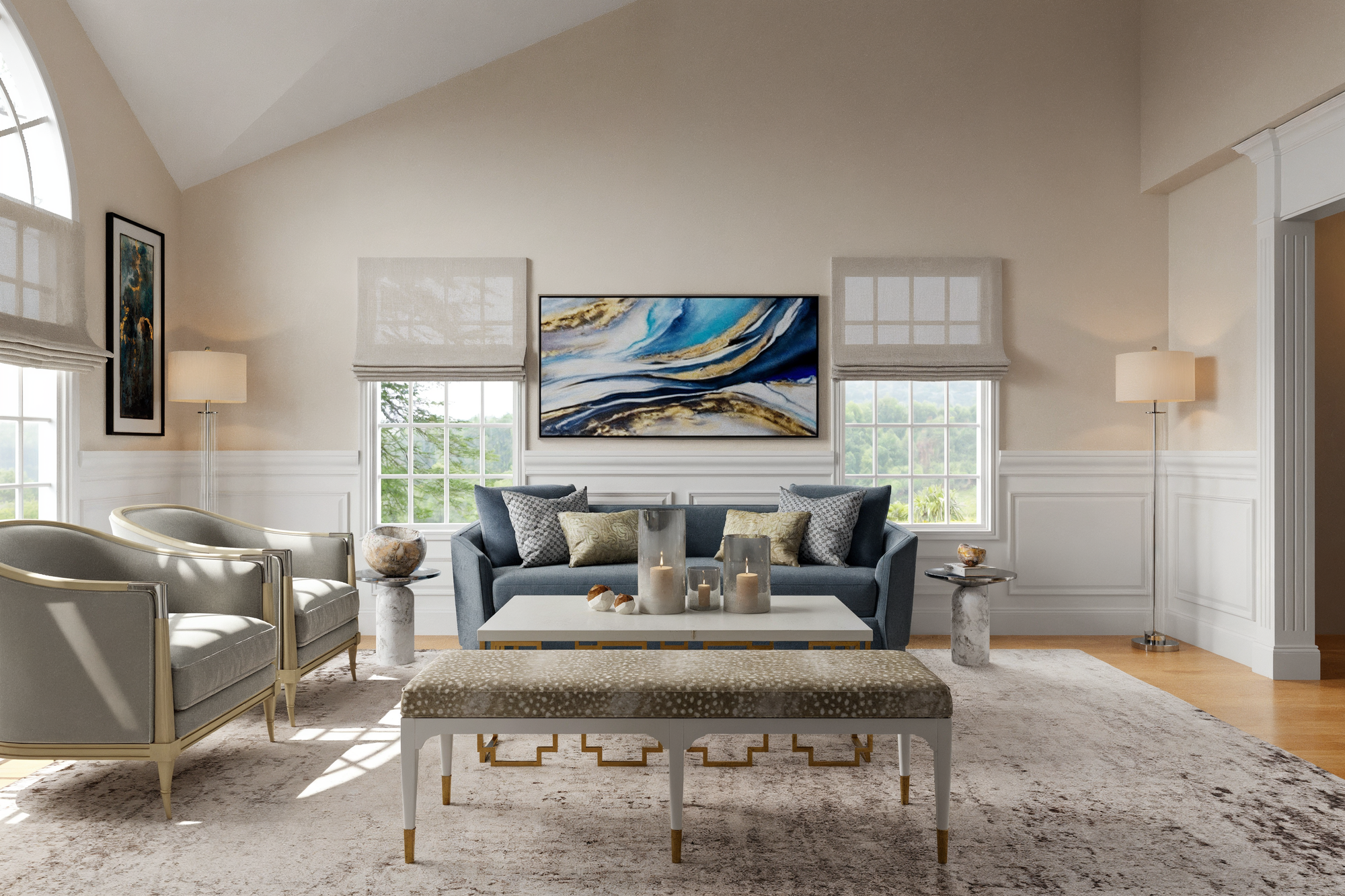 Online Designer Living Room 3D Model 2
