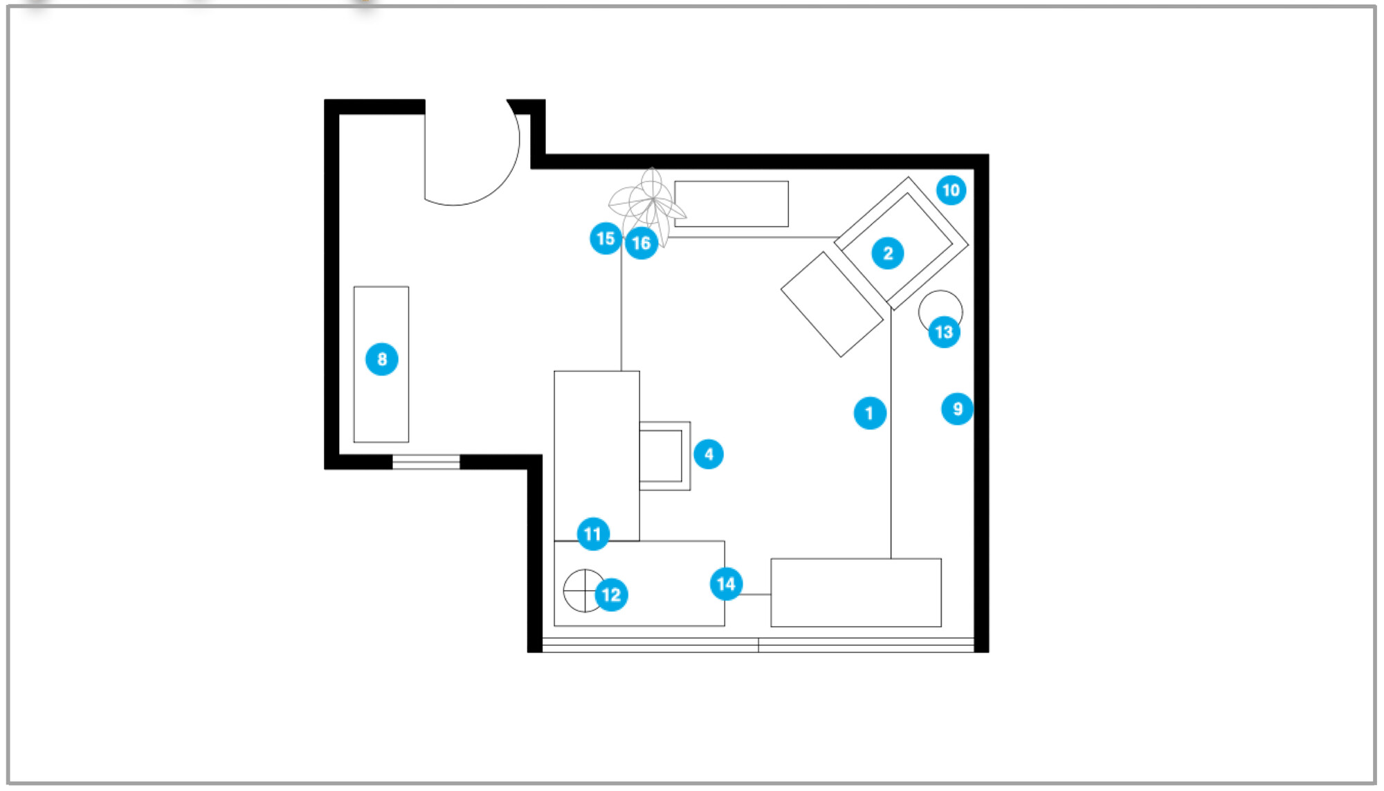 Plano de hogar/oficina pequeña del diseñador en línea