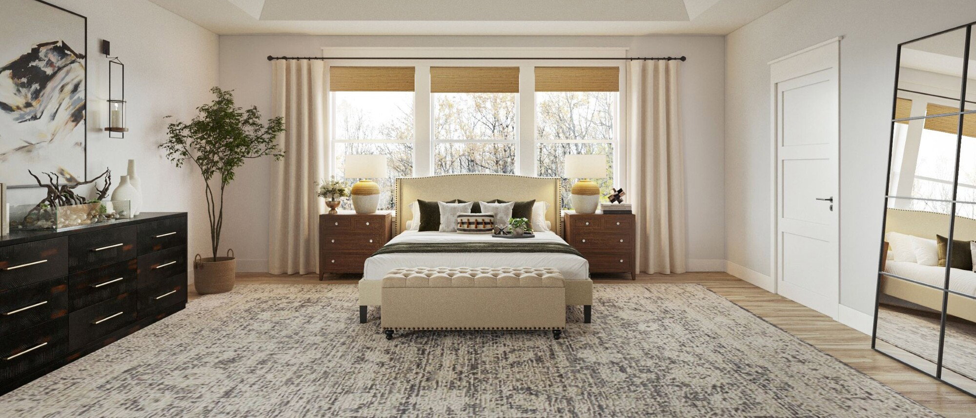Modern Farmhouse Home Transformation- After Rendering