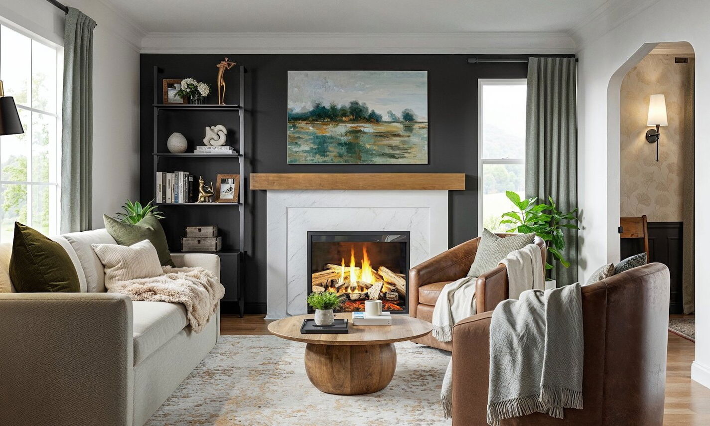 Eclectic Transitional Style Makeover by top Ann Arbor interior designers