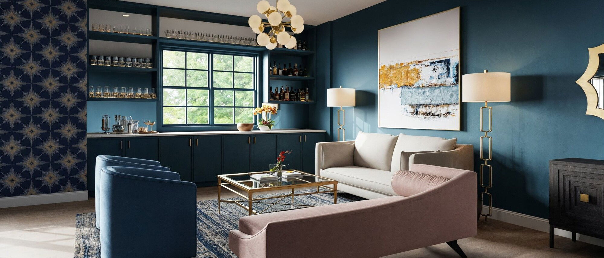 Upstairs Guest House Transformation by top Roseville interior designers