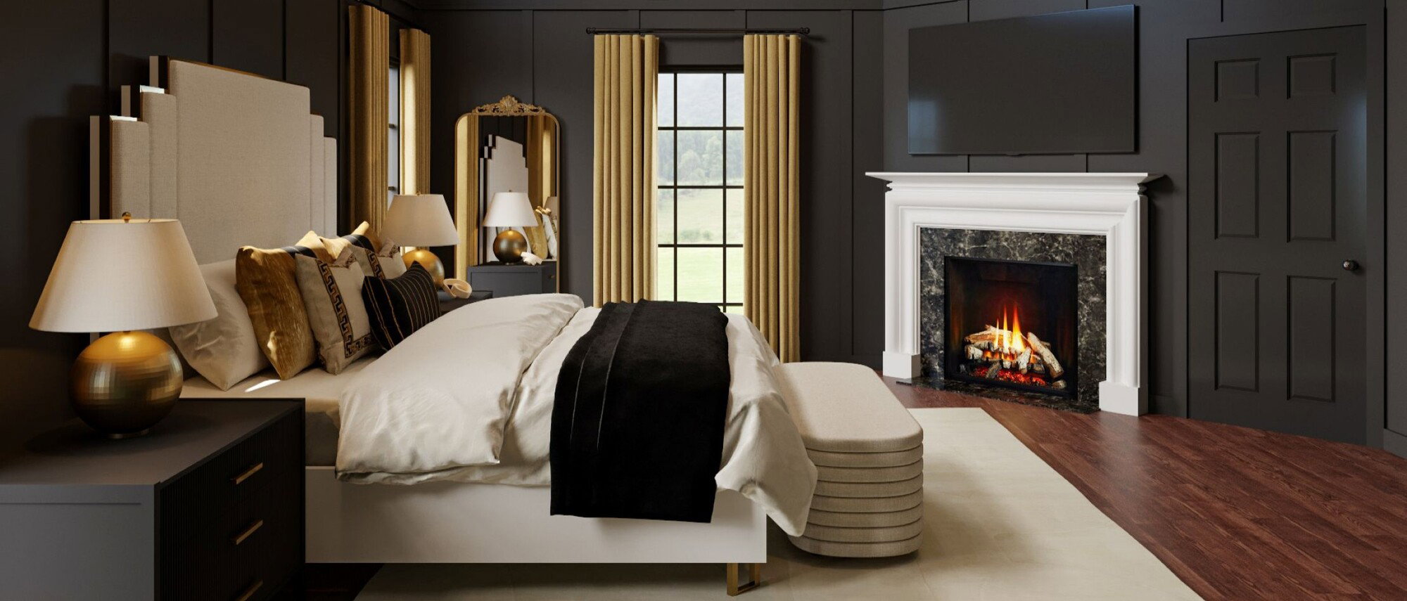 Luxurious Modern Bathroom & Bedroom Design by affordable Sterling Heights interior designers
