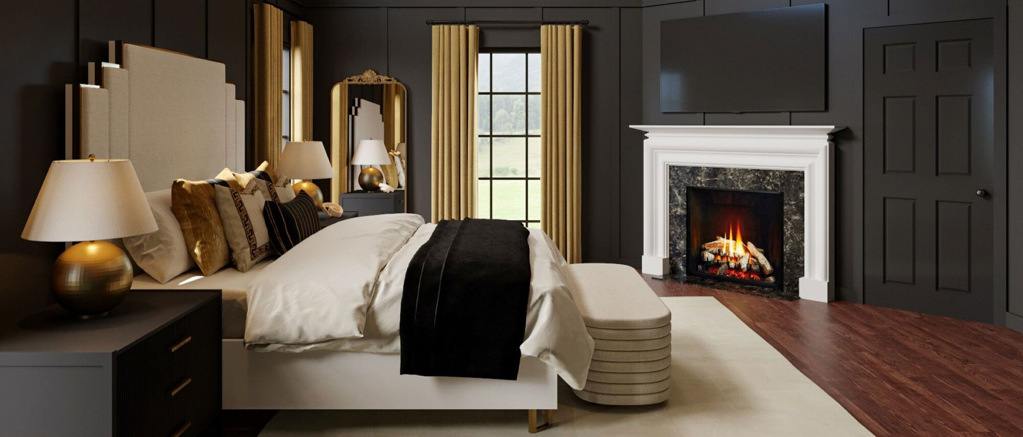 Luxurious Modern Bathroom & Bedroom Design by top Detroit interior designers