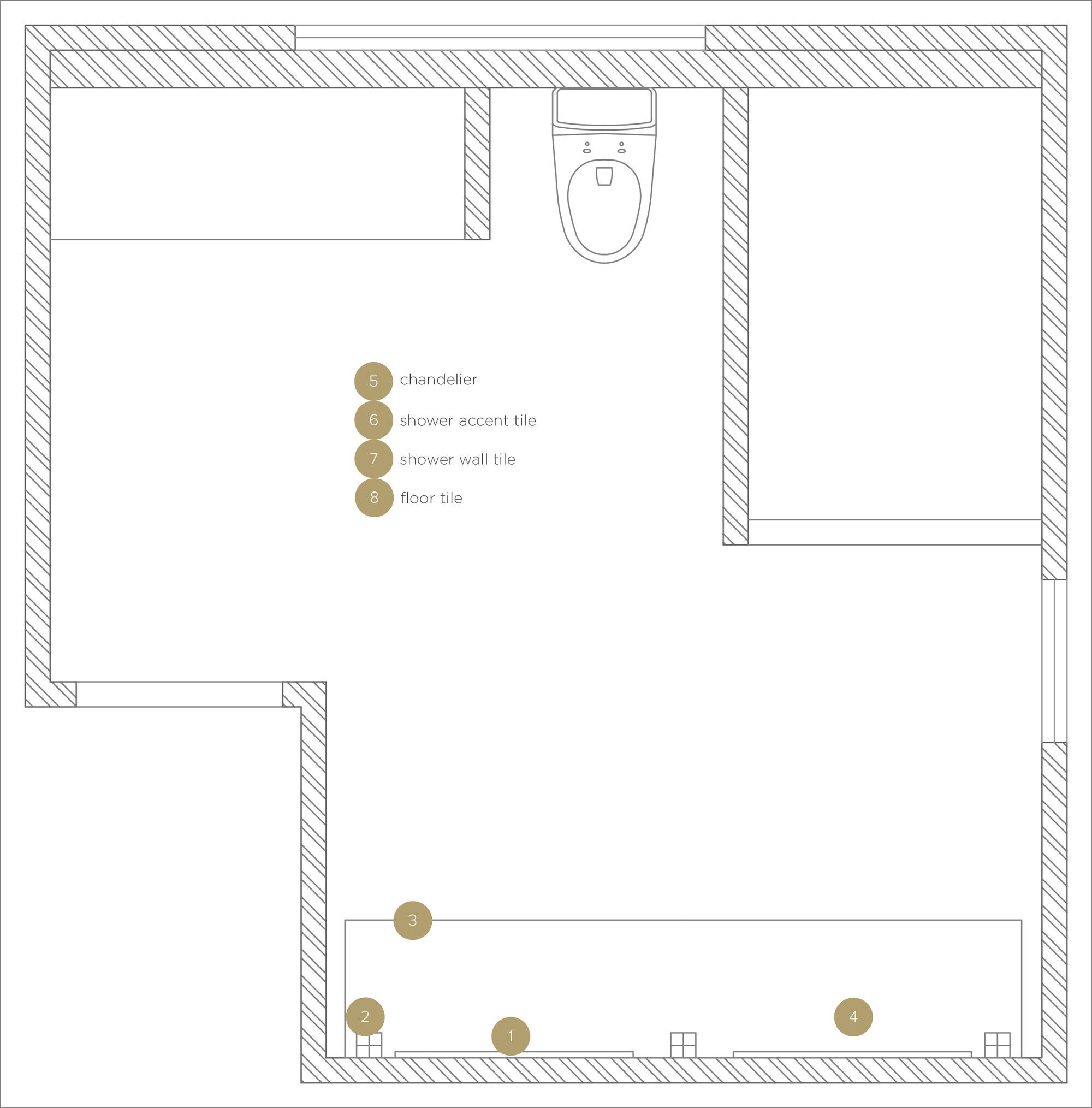 Online Designer Bathroom Floorplan