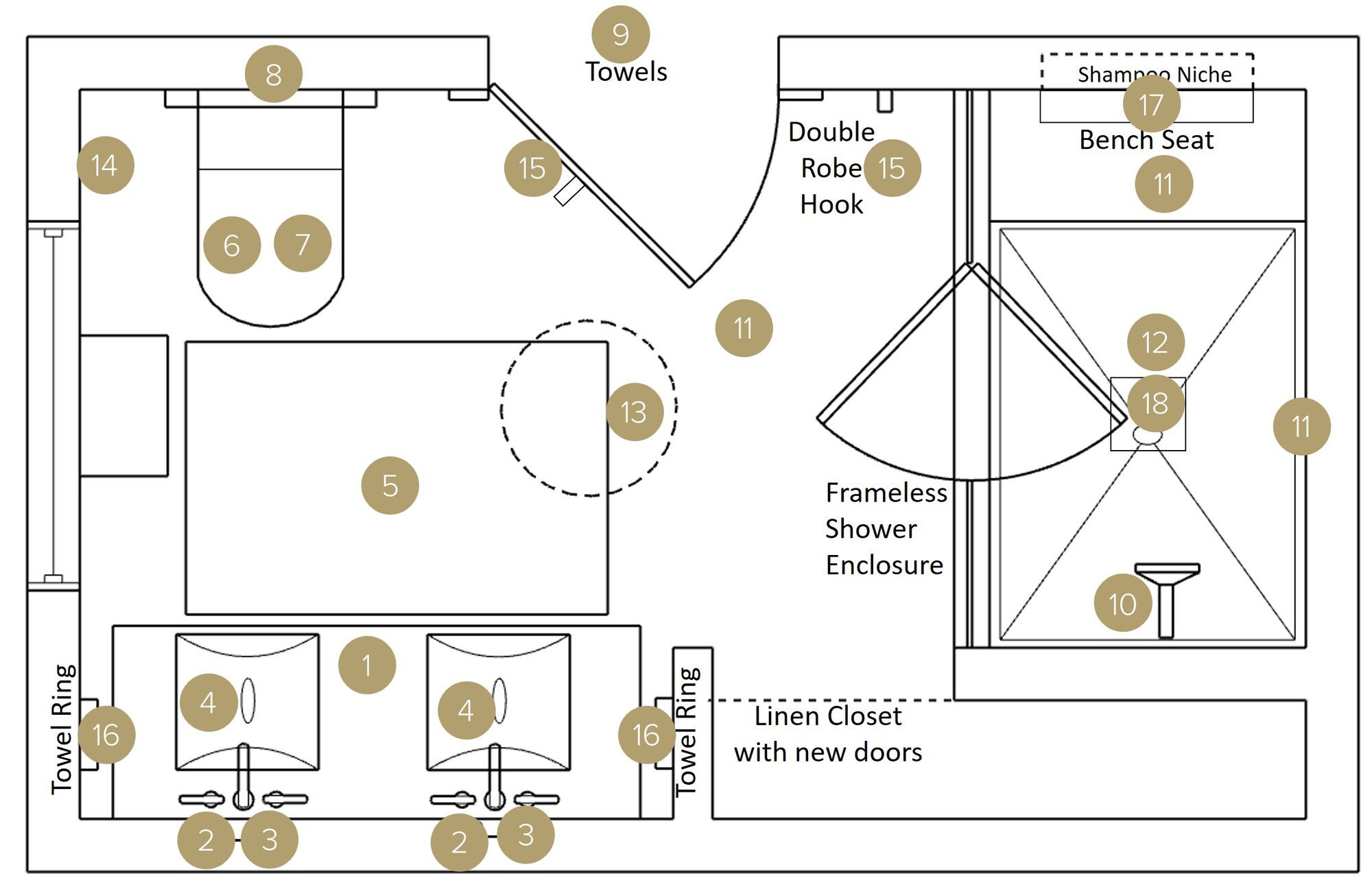 Online Designer Bathroom Floorplan