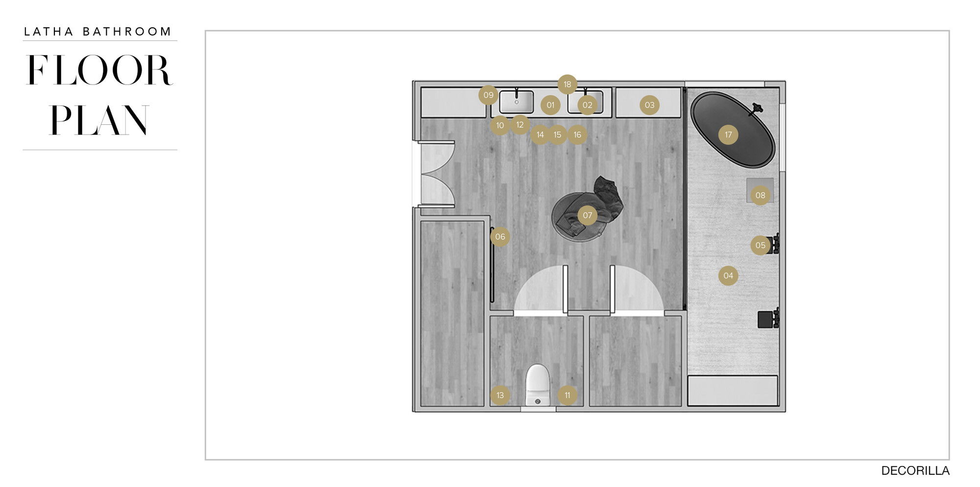 Online Designer Bathroom Floorplan