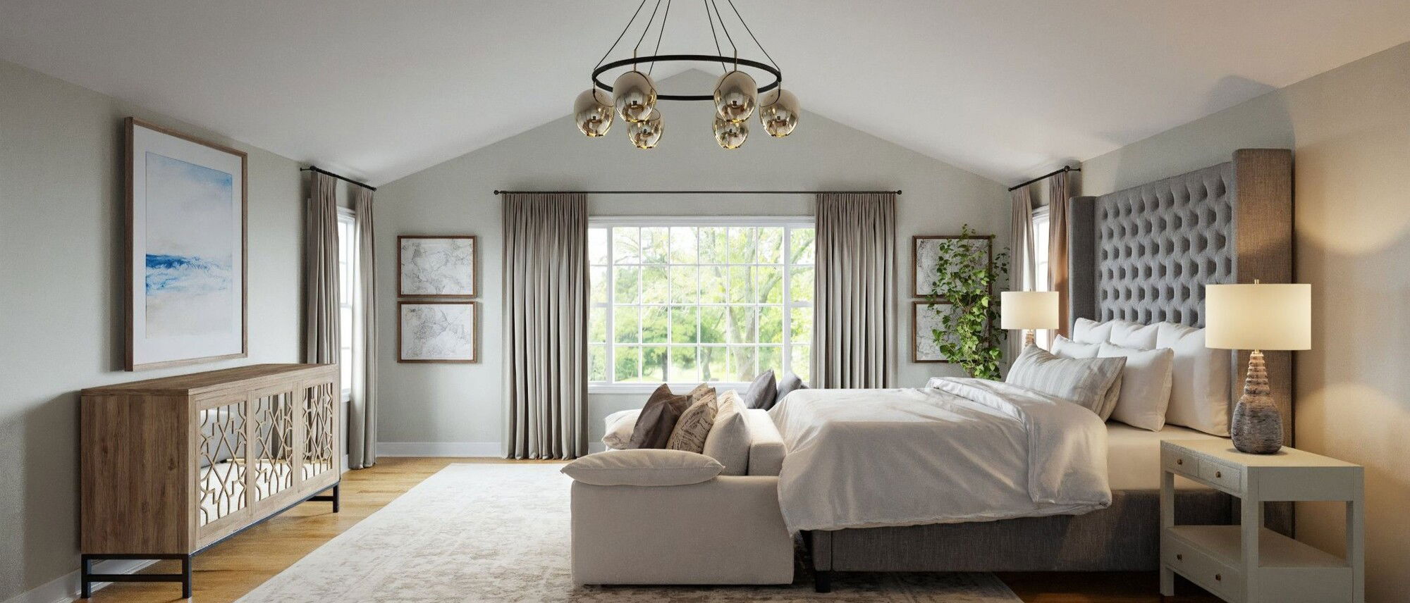 High End Family Cottage with Patio by interior designers in Hamptons, New York